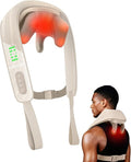 Snailax Cordless Neck Massager with Heat Kneading Neck and Shoulder Massager Deep Tissue Shiatsu Back Pillow 2 Heating LevelsGifts for Mom Dad