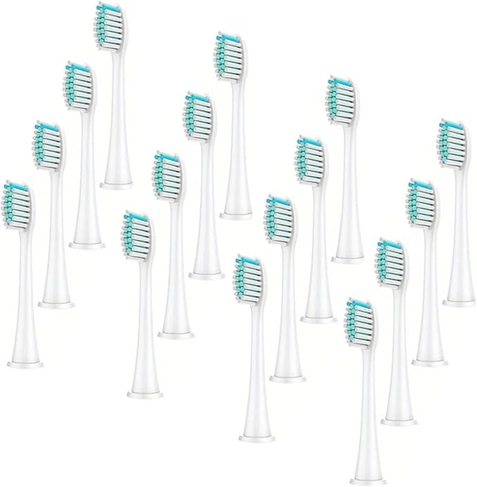 Electric Toothbrush Head Replaceable Sonic Electric Suitable for Philips Sonicare's Brush(White 16pcs)