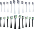 20pcs Brush Head ReplacementCompatible for Oclean X/X PRO/ Z1 Toothbrush Soft Bristle Brushes Replaceable(10 Grey 10 Black)