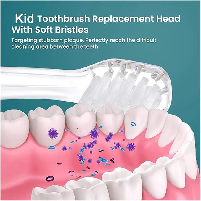 Replacement Toothbrush Heads Compatible for Seago SG902/SG602 Electric 0-3 Years Toddler Kids Oral Care Soft T Bristl(48 Big Heads)