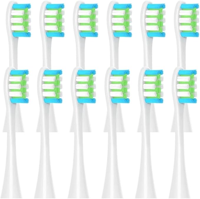 12PCS Replacement Brush HeadsCompatibility for Oclean X/X PRO/ Z1/ F1/ One/Air 2 /SE Sonic Electric Toothbrush(12pcs White)