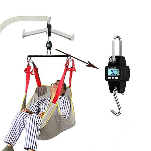 Generic Maximum load capacity of 660 lb patient weight scale for hoyer lifts for home use (Black)
