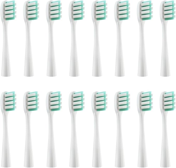 Replacement Toothbrush Heads Compatible for Y1/Y1S/Y1pro/Y3/Y4/Y5/P1/P3/P4/P5/P10/U1/U2/U3/U4/U2S/U3S/F2/F1 Series(16white Care(Soft))