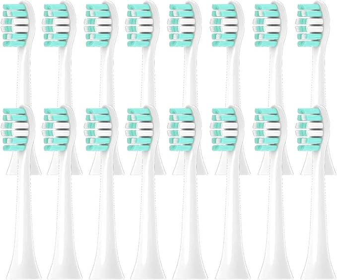 16/20/30PCS Compatible for HX6220 Replacement Toothbrush Heads Vacuum Soft Bristle Brush(16pcs)