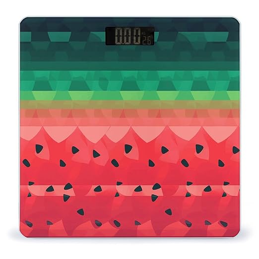 Gradient Watermelon Scale for Body Weight Highly Accurate Digital Bathroom Body Scale Digital Bathroom Scales for People Anti-Slip Large LCD Display Smart Scales