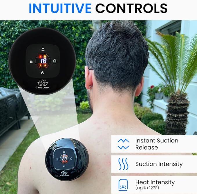 2 PCS Smart Cupping Therapy Massager 4-in-1 Set | Red Light Therapy for Targeted Muscle Aches Knots | Celulite Massager Kit with 12 Levels Temperature &amp 20 Level Suction | Circulation (Pack of 2