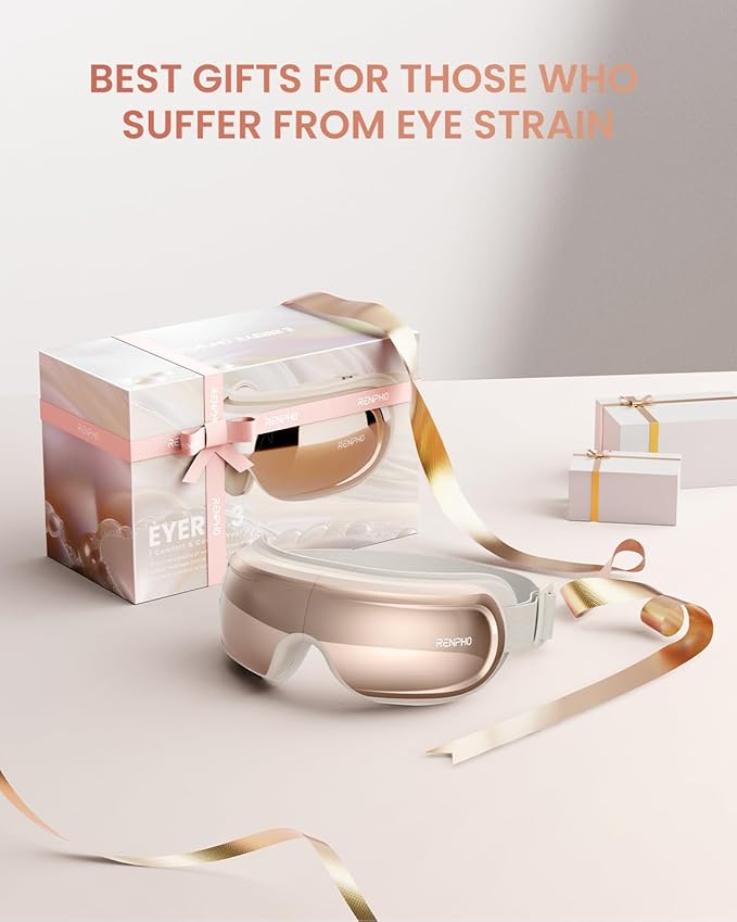 RENPHO Eyeris 3 Eye Massager with Heat and Cooling Voice Control Mothers Day Birthday Gifts for Mom Women Men Her FSA Eligible HSA Eye Mask for Migraine Relief Eye Care Dry Eye Relax Reduce Strain