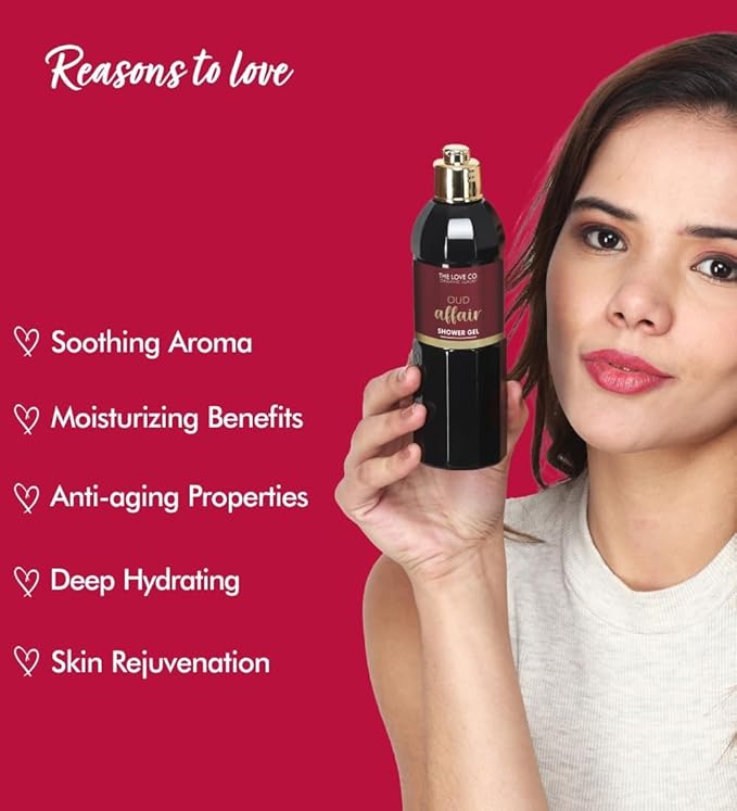 T.H.E. L.O.V.E. C.O. Oud Affair Bath &amp Shower Gel - Luxury Body Wash For Women &amp Mens - Shower Gel Women - 100% Vegan - Luxury Beauty - Body Skin Care Products - 100ml