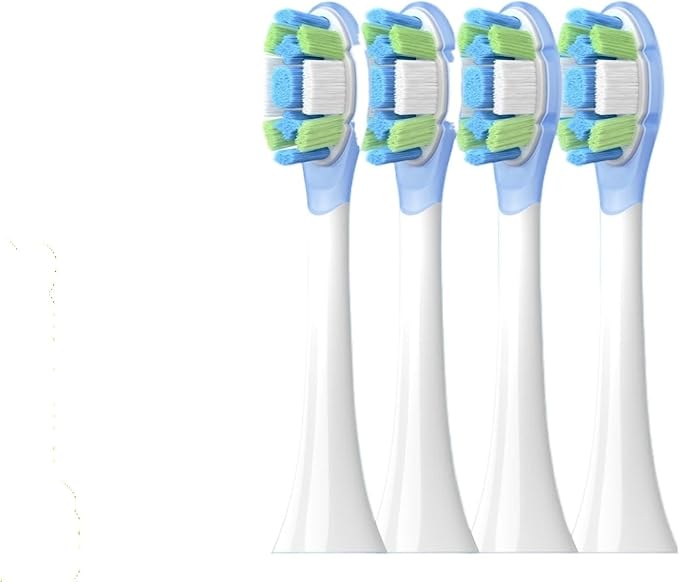 4PCS Replacement Brush Heads Compatible for MIJIA MES609/MES610 Pro Sonic Electric Toothbrush Sealed Package(Light Green)