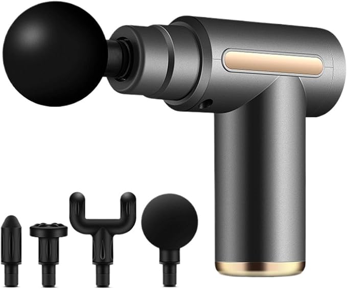 Mini Massage Gun Household Massager Pocket Portable Mini Neck Cream Gun Electric Muscle Workout Equipment yejingkuan Dark Night Black