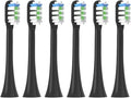 6PCS Toothbrushes HeadCompatible for SOOCAS X3/X3U/X3Pro/V1/X5/X1 Pro Sonic Colorful Toothbrush Soft Bristle Nozzles(6black)