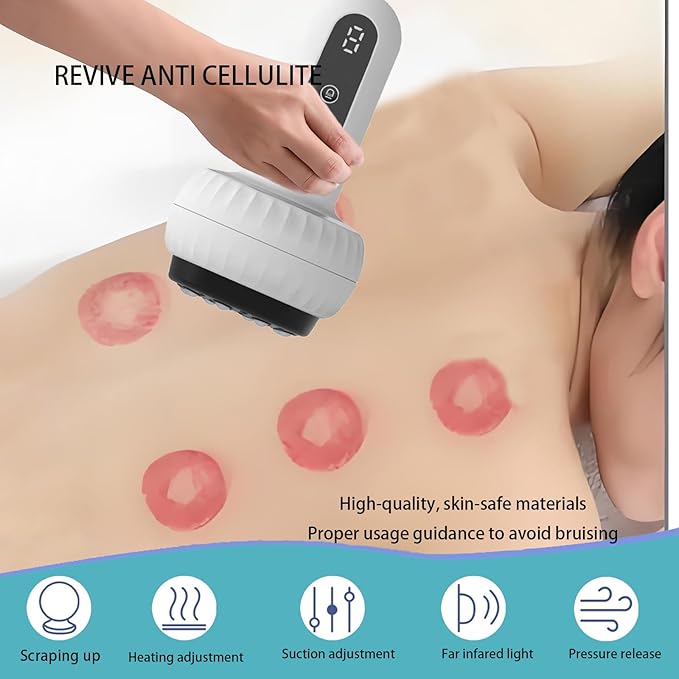 Electric Handheld Cupping Massager 9 Adjustable Suction Levels for Anti-Cellulite MassageLymphatic DrainageDeep Tissue MassageMuscle Recovery&amp Skin FirmingPain Relief Portable for Legs Arms