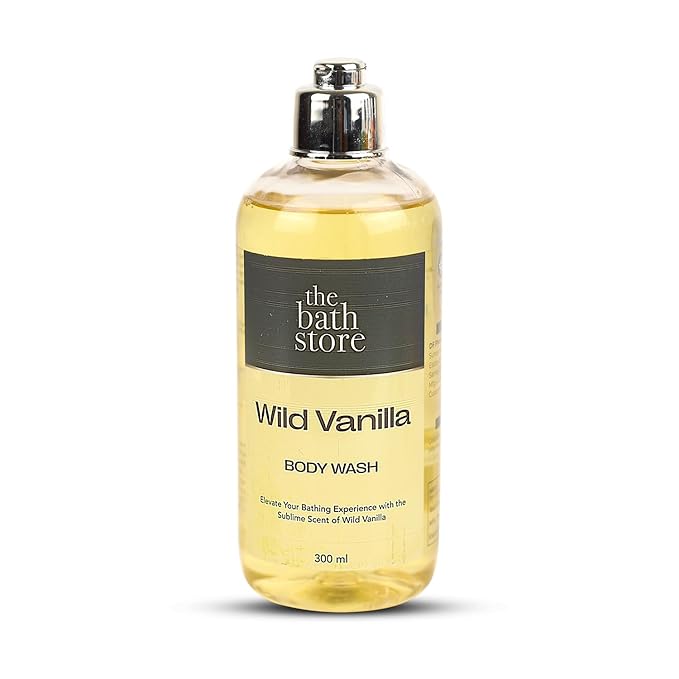 The Bath Store Wild Vanilla Body Wash Shower Gel | Body Wash for Men &amp Women - All Skin Types | Liquid Soap for Bath for a Clean &amp Fresh Skin | No Sulphates &amp Parabens - 300ml