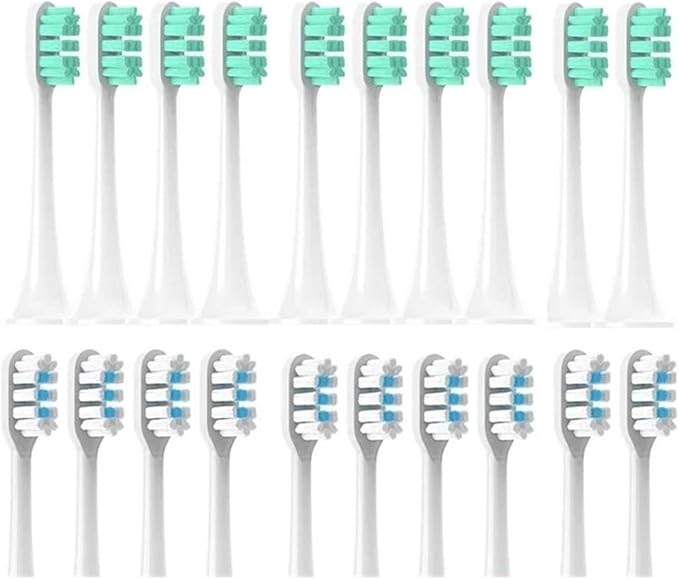 Replacement Brush Heads Compatible for Mijia T300/T500/T700 for Sonic Electric Toothbrushes with Caps Sealed Package Soft(4White)
