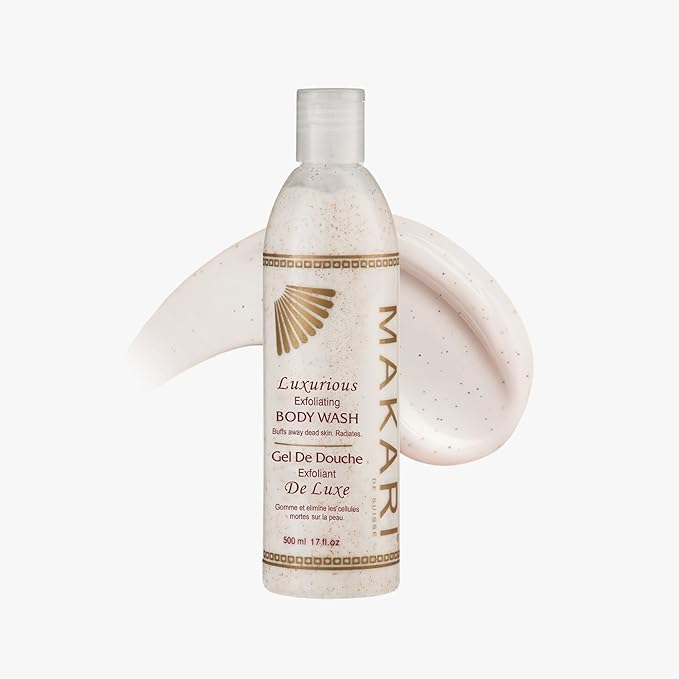 Makari Classic Luxurious Exfoliating Body Wash (500 ml) | Brightening &amp Exfoliating Body Cleanser | Removes Dead Skin Cells &amp Unclogs Pores | Recommended for All Skin Types
