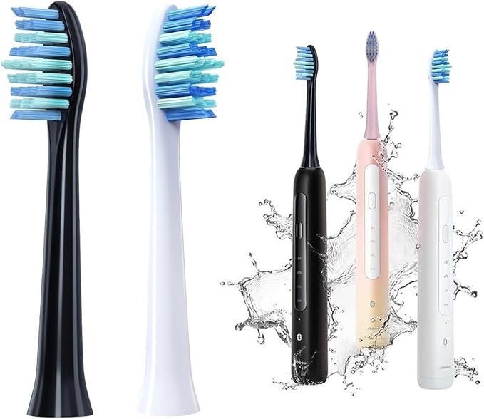 8 Pcs Replacement Brush Heads for Toothbrush Head Teeth Cleaner and with Dust Cover(White)