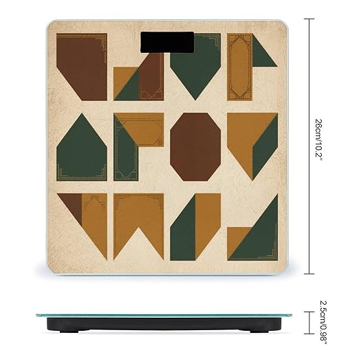 Geometric Bathroom Scale for Body Weight Bathroom Digital Electronic Weighing Scale with Back Lit LED Display Sturdy Tempered Glass Weight Watchers Scales 400lb