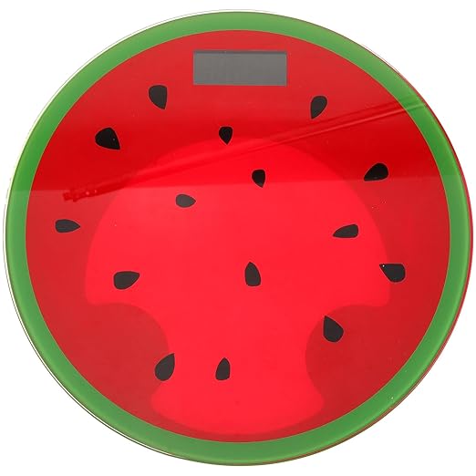 NOLITOY Digital Watermelon Body Weight Scale Precision Tempered Glass Bathroom Scale Mini Portable Fitness Management for Travel and Home Use