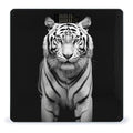 Black and White Tiger1 Scale for Body Weight Safe Rounded Corners Tempered Glass Digital Bathroom Scale LED Display 400lb Capacity Weight Scales with High Precision Sensors