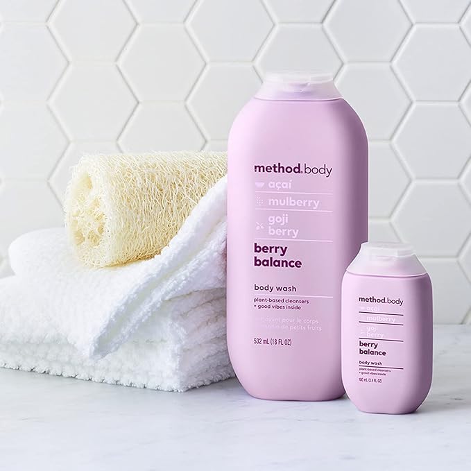 Method Body Wash Berry Balance 18 Ounces (Pack of 3)