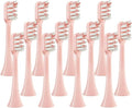 12pcs Brush Heads Sonic Electric Toothbrush Soft Bristle Nozzles Compatible for SOOCAS X3/X3U/X5 Replacement Clean Tooth(12pcs Pink)