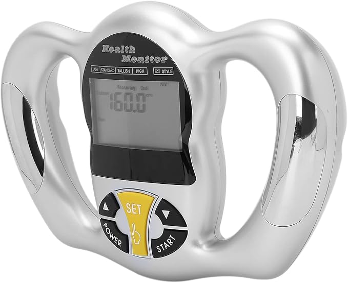 Handheld Body Fat Measuring Instrument BMI Meter Body Fat Tester Body Composition Smart Scale Analyzer Tracks Heart Health Vascular Age BMI Fat Muscle &amp Bone Mass Water