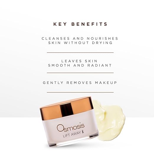 OSMOSIS LIFT AWAY Cleansing Balm Facial Cleanser Without Drying Face Wash with Avocado Oil and Elderberry for Aging Dry Sensitive Skin 2.5 Oz