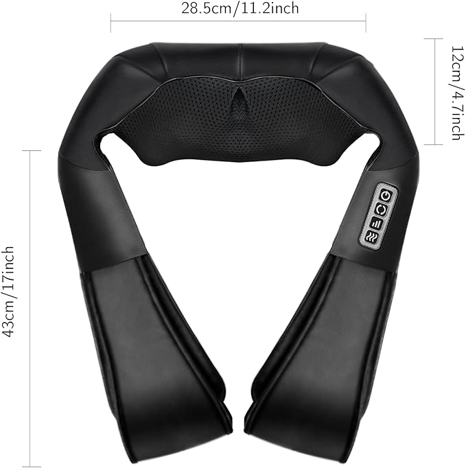 Shiatsu Back and Neck Massager with Heat Back Massager for Pain Relief deep Tissue Electric 3D Kneading Massage Pillow for Shoulder Leg Body Muscle Best Gifts for Women Men