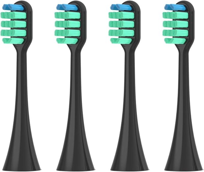Replacement Toothbrush HeadsCompatible for Panasonic Doltz EW-DC01/DC12/PDL54/PDP51/EW1031/DE92/WEW0980/DL40/DL75/DL82 Electric(4pcs Black)