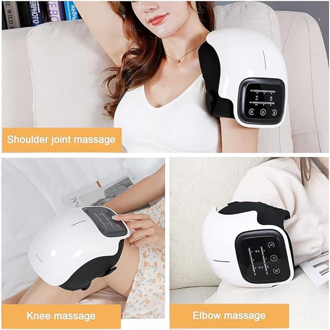 Cordless Knee Massager – Knee Massager with Heat Vibration for Pain Relief Electric Heated Knee Brace with 3 Heat Levels and 3 Massage Mode for Arthritis Injury &amp Recovery Gift for Men Woman
