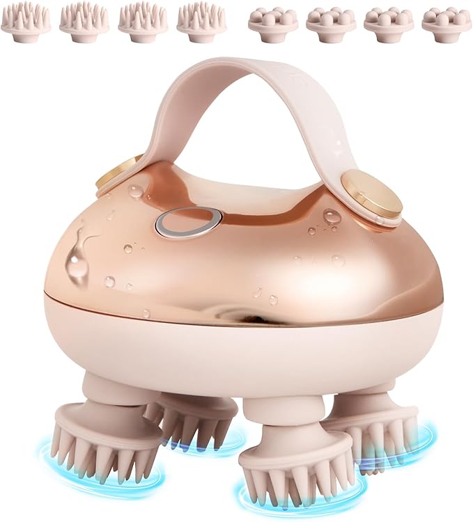 arboleaf Scalp Massager Kneading Head Massager Scalp Stress Relax Portable Rechargeable Hair Massager Shower Massage Waterproof Cat Massager ScratcherGift for Mom Dad
