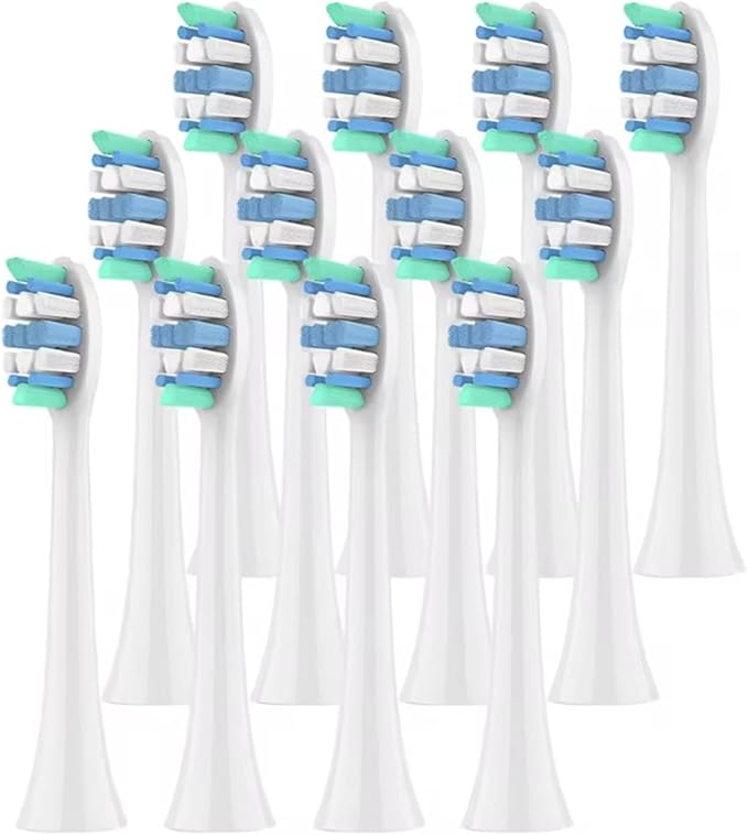 Replacement Toothbrush HeadsCompatible for Philips Sonicare Electric Brush Head 1100 2100 4100 4300 5100 5300 6100 6500 etc(12pcs)
