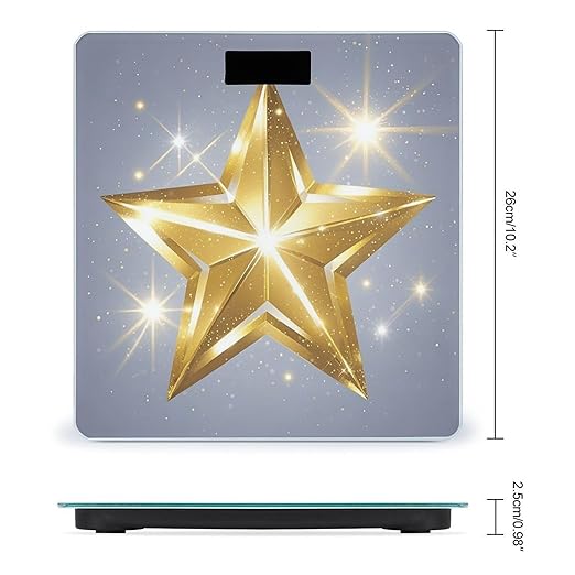 Gold Star Bathroom Scale for Body Weight with High Precision Large LCD Backlight Display Digital Weighing Scale with BMI Capacity Up to 180kg