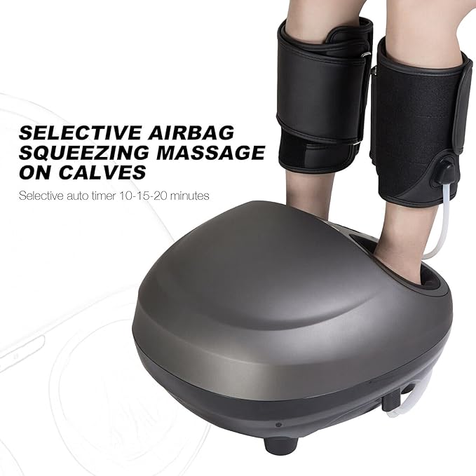IKON MOTORSPORTS 1PC Feet Foot Spa Bath Massager Heat Soaker Massage Bubble Roller Deep Kneading