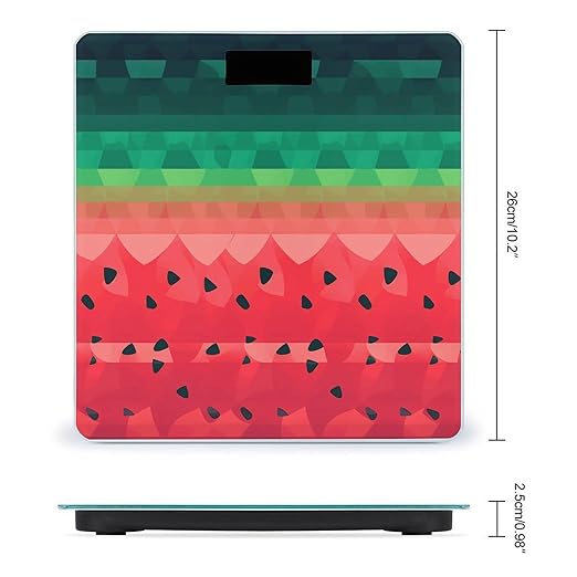 Gradient Watermelon Scale for Body Weight Highly Accurate Digital Bathroom Body Scale Digital Bathroom Scales for People Anti-Slip Large LCD Display Smart Scales