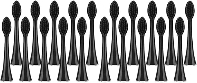 10PCS Whiting Bamboo Charcoal Brush Heads Compatible for Burst Seago S9 Adults Electric Toothbrush(20pcs)