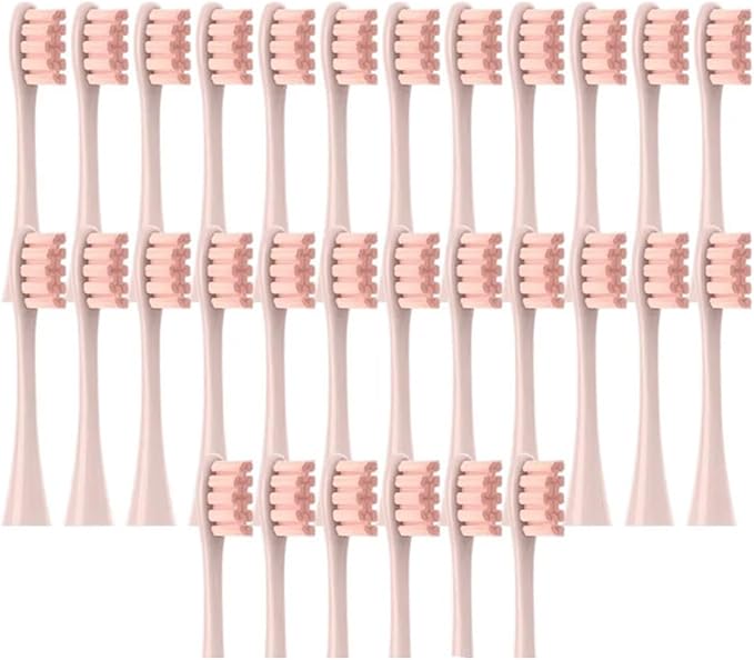 30PCS Vacuum BrushCompatible for X/X PRO/ Z1/ F1/ One/Air 2 /SE Replacement Head Toothbrush Nozzles Soft Bristle(30Pink)