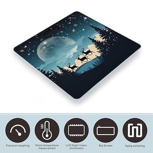 Christmas Winter Scale for Body Weight Smart Scales Digital Bathroom Scale High Precision Weighing Scales with Large Display Weighing Machine for People