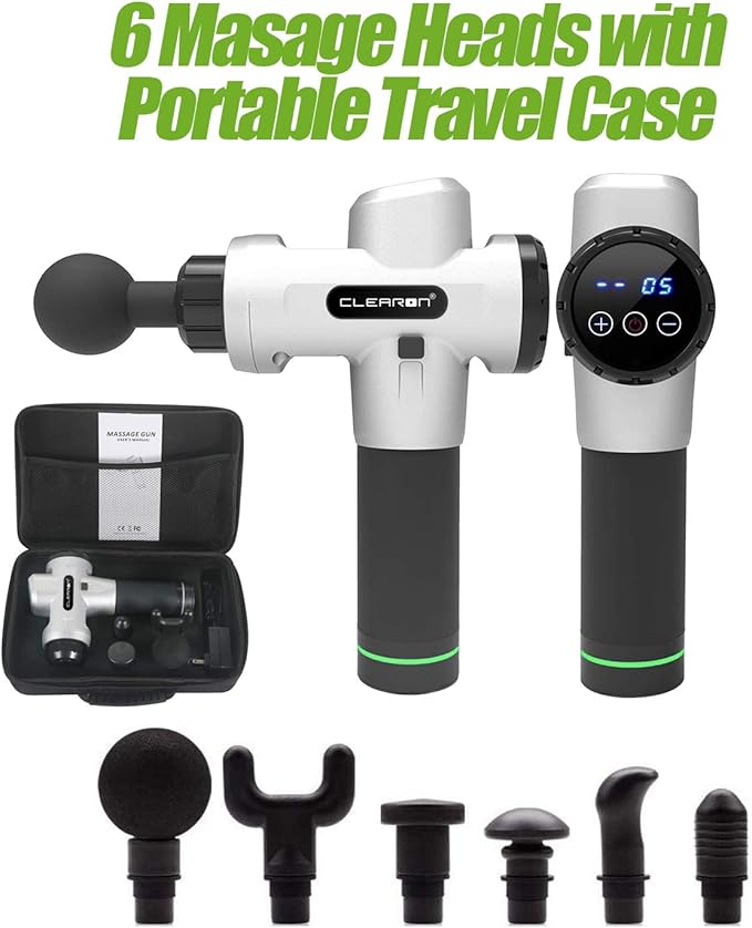 Professional Handheld Deep Tissue Muscle Gun Massager for Athletes 1-20 Speed Strength Levels for Muscle Soreness Relieves - Black V1