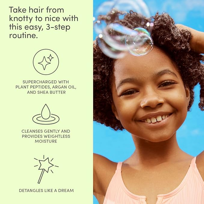 Evereden Kids Cloud Body Wash (6.7 fl. oz. Juicy Citrus) &amp Hair Care Set - Detangling Shampoo Conditioner Spray &amp Brush | Protein Peptides &amp Argan Oil - Sulfate &amp Paraben-Free | Chi