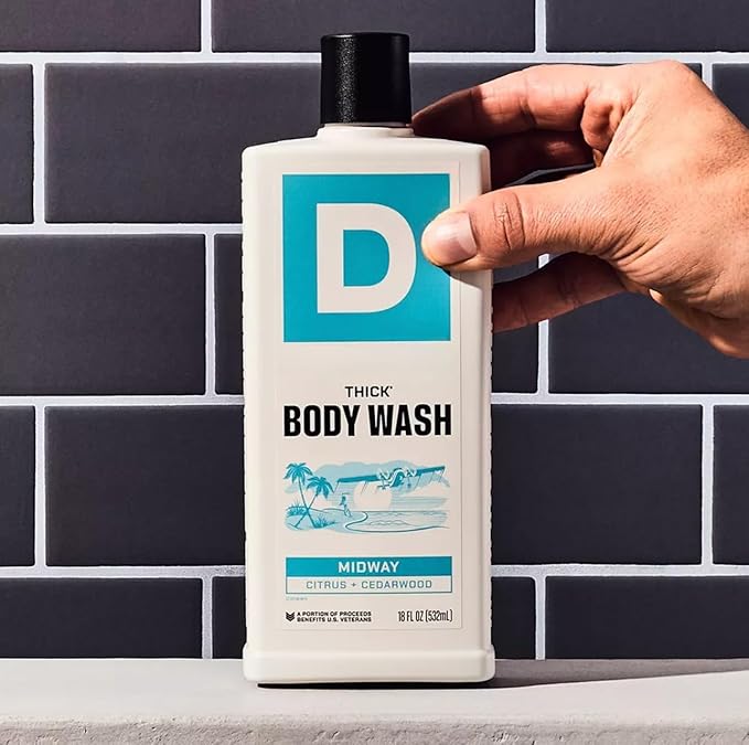 Duke THICK Cannon High Viscosity Body Wash/MIDWAY (Scent: Citrus + Cedarwood) Smells like a warm pacific breeze not a travel agent's musty office - NEW 18oz