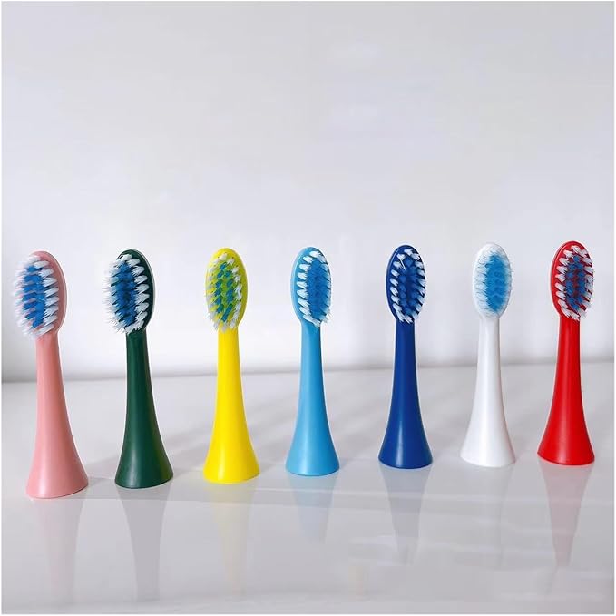 5 Pieces Replacement Brush Heads Electric Toothbrush Teeth Whitening Pattern Soft Head Oral Care(Red)