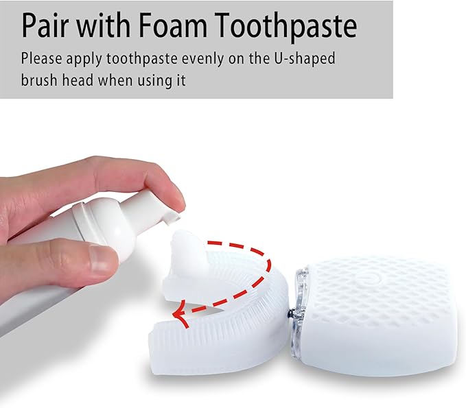 Automatic Toothbrush for Adults - Ultrasonic Electric Toothbrush 30s Timer Soft Bristles Wireless Charging Washable Portable for Travel &amp Home Use Dual-use (White Adult)
