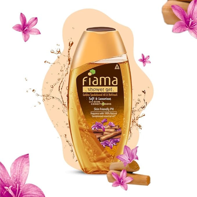 Body Wash Shower Gel Golden Sandalwood Oil and Patchouli 250ml Body Wash for Women &amp Men with S.k.i.n Conditioners for Soft and Luxurious Skin Suitable for All Types Skin