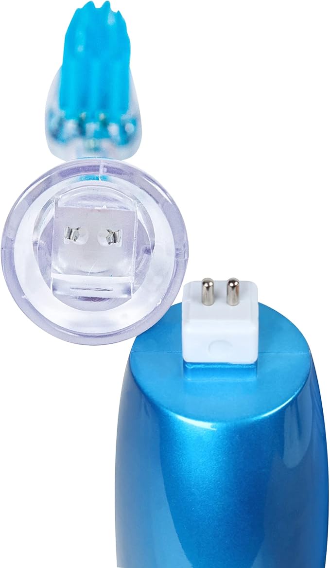 Emmi-dent Metallic/Professional 2-Pin Bristle-Head Attachments - Electric Toothbrush Replacement Heads. Cleans with Ultrasound Waves (Kids/Young Adult 4 Pack)