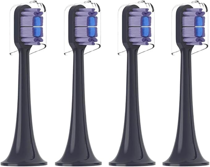 4PCS Compatible For Mijia T700 Sonic Electric Toothbrush Heads 3D Oral Whitening High-density Replacement Tooth Brush Head