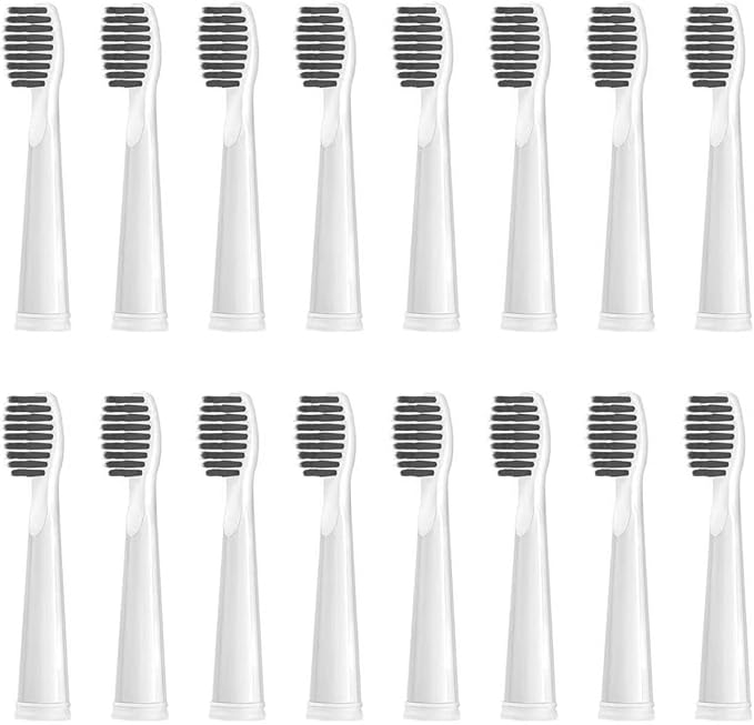 Toothbrush Replacement HeadsCompatible for SEAGO SG910/507/958/515/949/575/55116pcs(16pcs White Care)