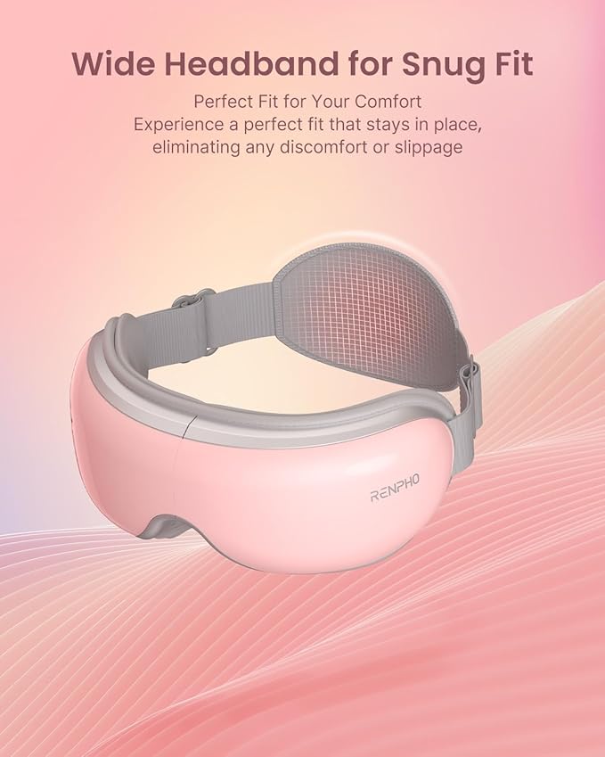RENPHO Eyeris 1 Eye Massager with Heat Birthday Day Gifts for Women Men Mom Dad Her Him Eye Mask for Migraine Smart Sleep Mask for Dry Eyes Relax Reduce Strain