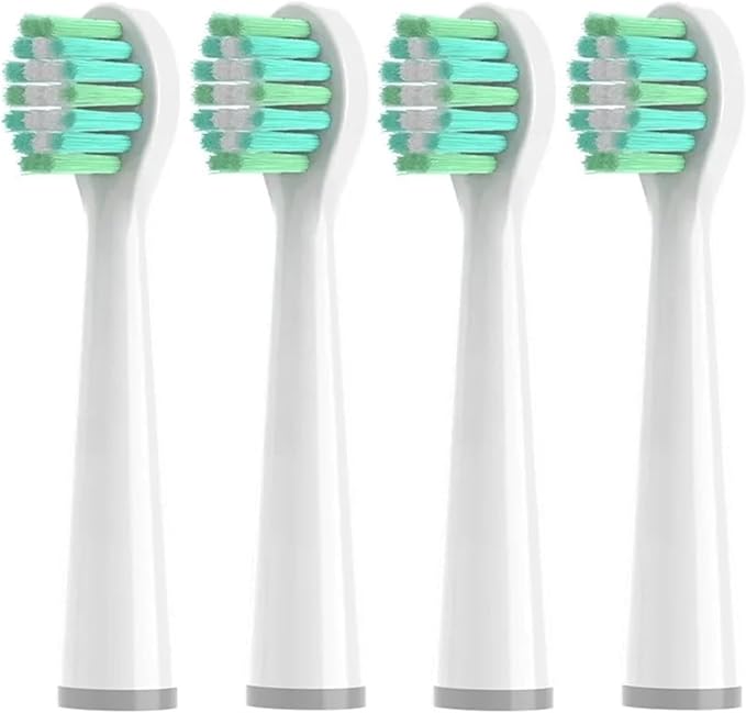 4 Pcs/Pack Replacement Brush HeadsCompatible for Usmile Q3 Q3S Q1 Electric Toothbrush Head Soft Bristles(Green)