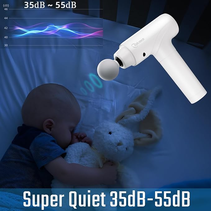 cotsoco Massage Gun Deep Tissue Muscle Massage Gun Back Massager for Pain Relief 20 Speeds Handheld Electric Massager Tool with Silent Brushless Motor Suitable for Gym Office Home Travel